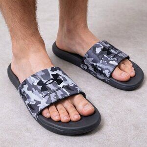 Under Armour Men Sz 8 Ignite Camo Slip On Slide Athletic Comfort Sandals‎